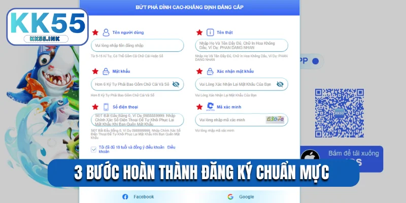 3 bước hoàn thành đăng ký chuẩn mực 