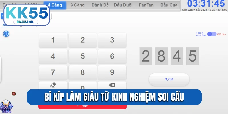 Bí kíp làm giàu từ kinh nghiệm soi cầu