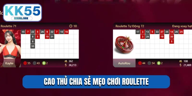 Cao thủ chia sẻ mẹo chơi roulette