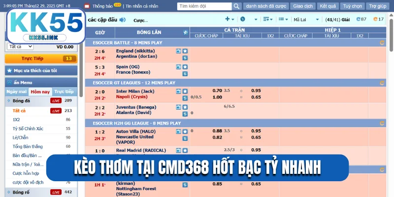 Kèo thơm tại CMD368 hốt bạc tỷ nhanh