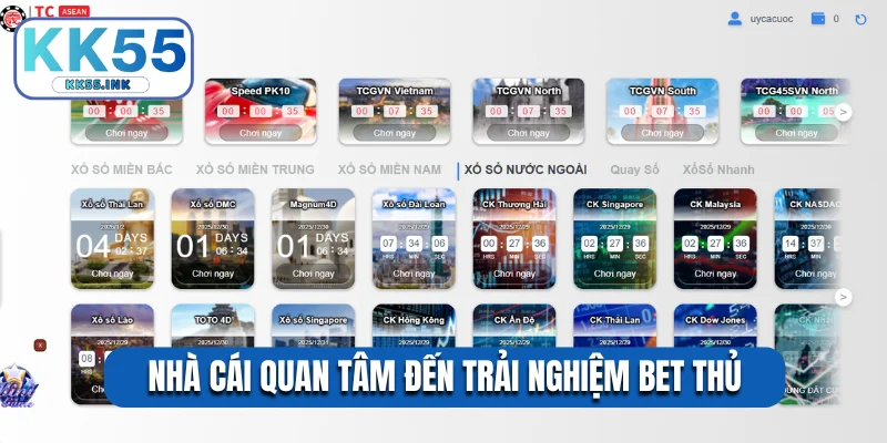 Nhà cái quan tâm đến trải nghiệm bet thủ