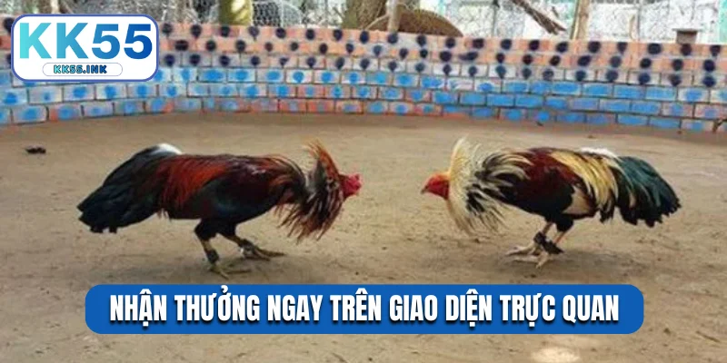 Nhận thưởng ngay trên giao diện trực quan