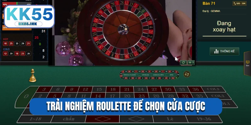 Trải nghiệm roulette để chọn cửa cược